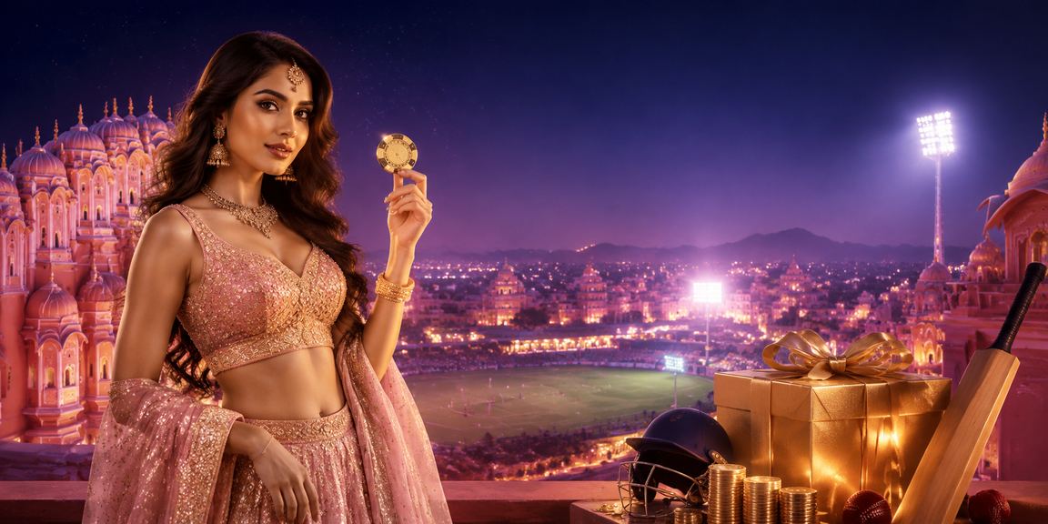 Cricket fans betting online near Jaipur’s Hawa Mahal during IPL season